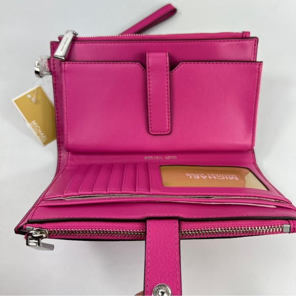 Michael Kors Hot Pink Multifunctional Wallet Wristlet NWT - Picture 7 of 12